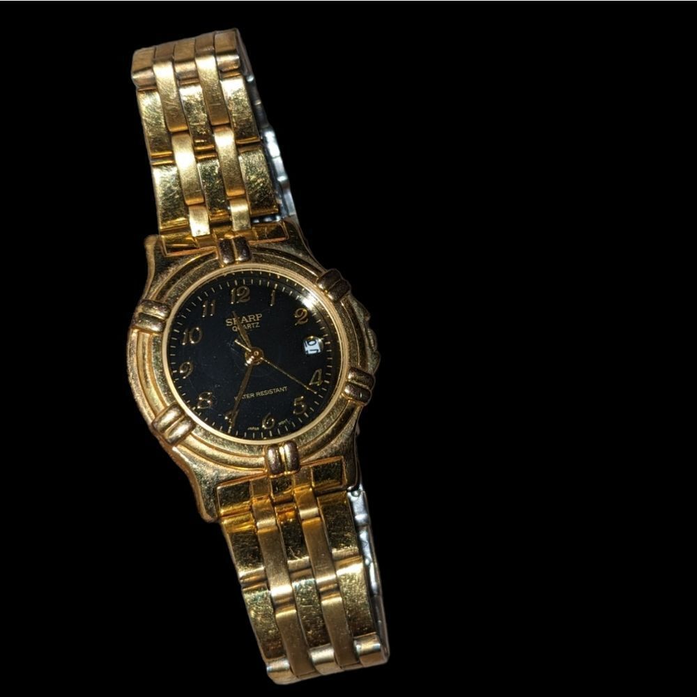 Sharp vintage metal Gold Tone‎ watch